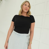Amber Ruched Top - Black