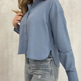 Wreckless Blouse - Blue