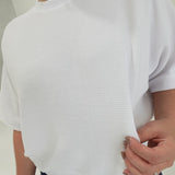 Double Down Banded Top - White