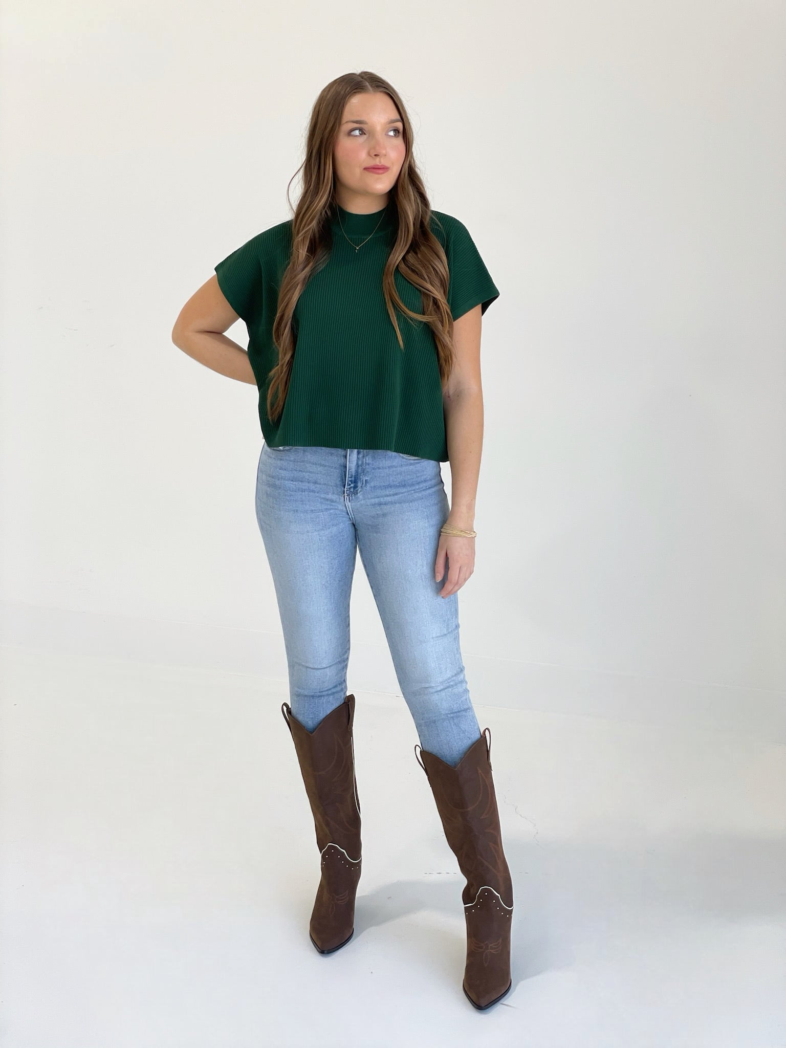 Hemlock Top - Dk Green