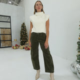 Sheridan Barrel Jeans - Moss