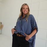 Jasper Oversized Top - Indigo