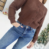 Carmichael Crochet Cardigan - Brown