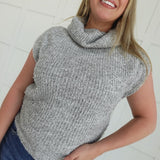 Calla Sweater Top - Gray