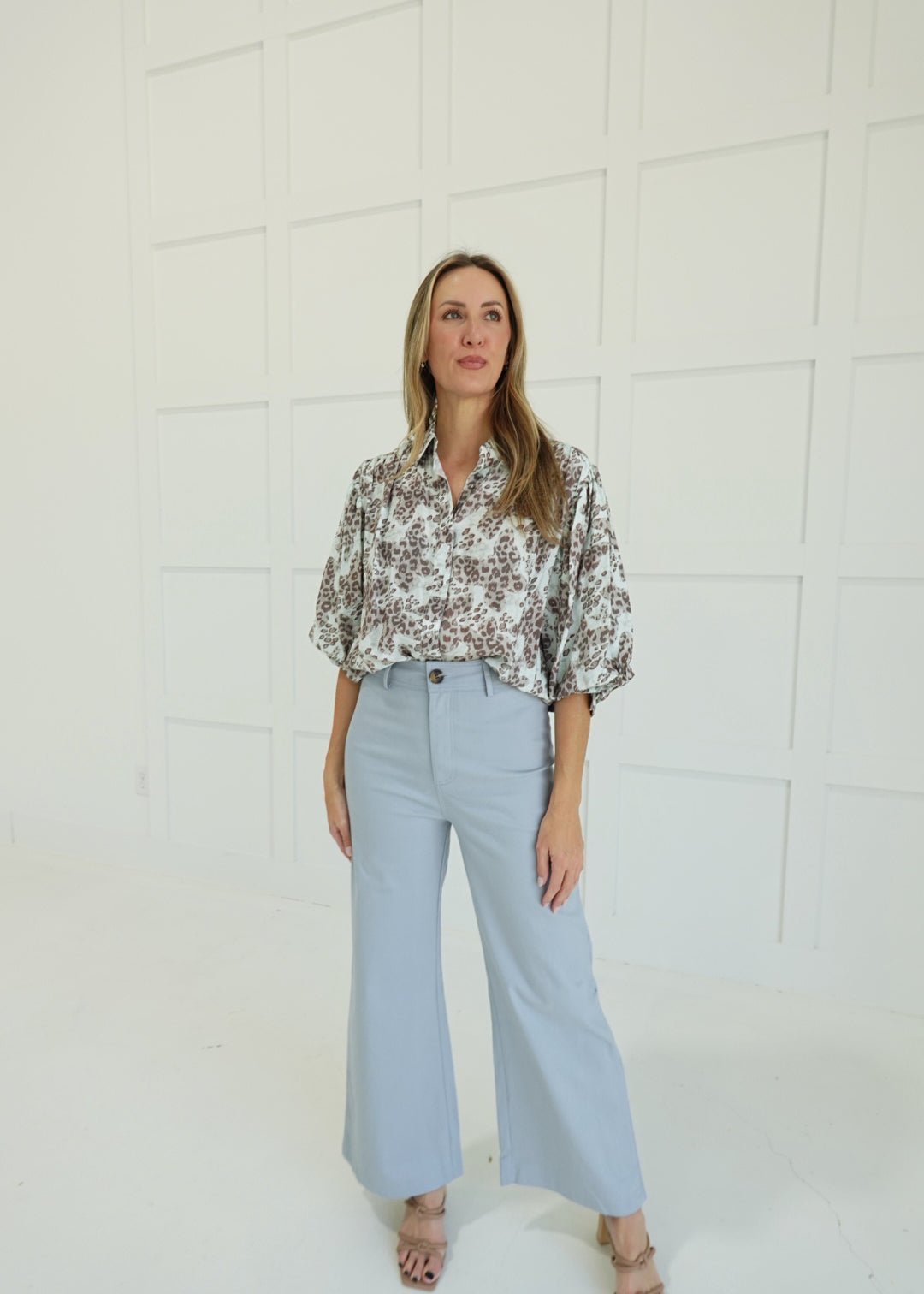 Callie Blouse - Gray Mix