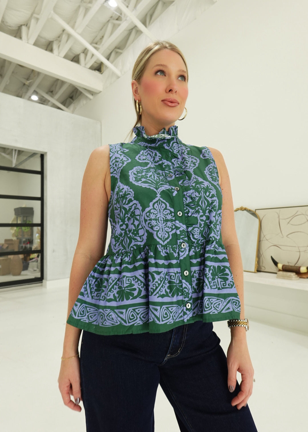 Juniper Peplum Top - Hunter