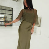 Islay Midi Cape Dress