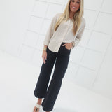 Principal Button Down Blouse - Khaki