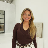 Linz Halter Sweater - Chocolate