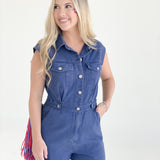 Griffin Romper -  Navy