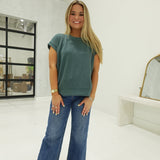 Leisure Wear Sleeveless Top - Ash Jade