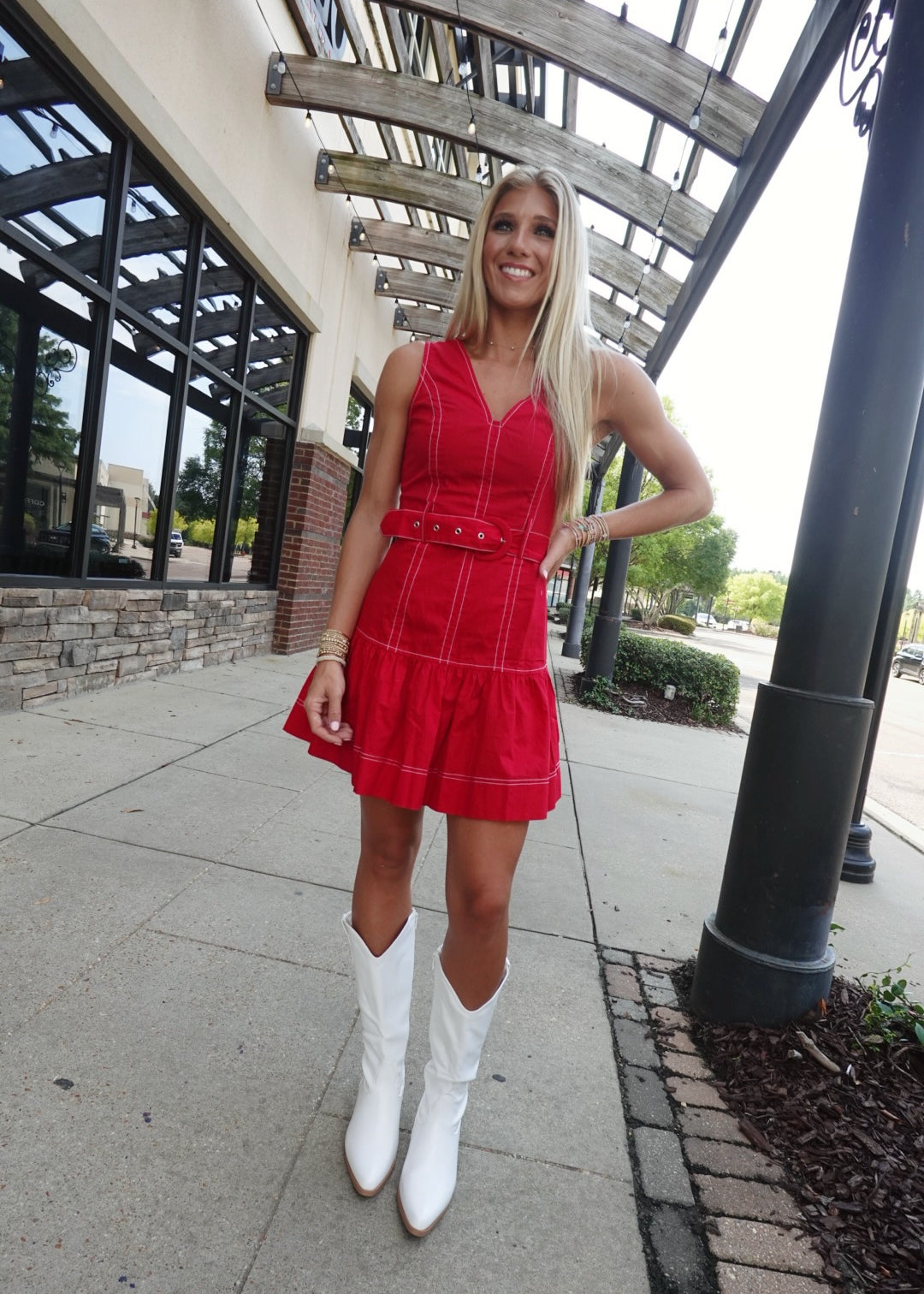 Endzone Mini Dress - Red
