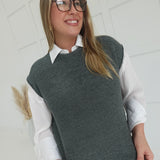Claiborne Sweater Top  - Ash Jade