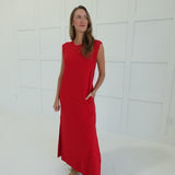 Amelia Midi Dress - Red