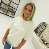 Karma Lace Hem Tee