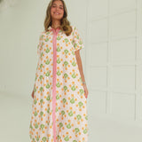 County Fair Floral Midi Dress - Pink