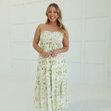 Citrus Coast Midi Dress - Olive
