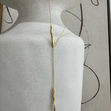 Wavy Bar Y Necklace