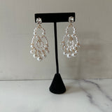 Cluster Pearl Huggie Drop Hoops