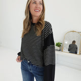 Cutting Corners Knit Top - Black