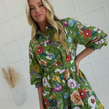 The Founders Mini Dress - Olive
