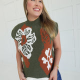Roundhouse Sweater Top - Olive