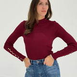 Maley Pearl Top - Oxblood sbs