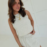 Moxie Skort Set - White Melange