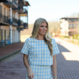 Gracie Gingham Set - Blue