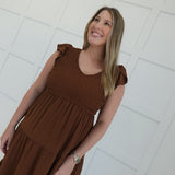 Valor Midi Dress - Dark Brown
