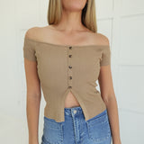 Rumor Around Top - Khaki