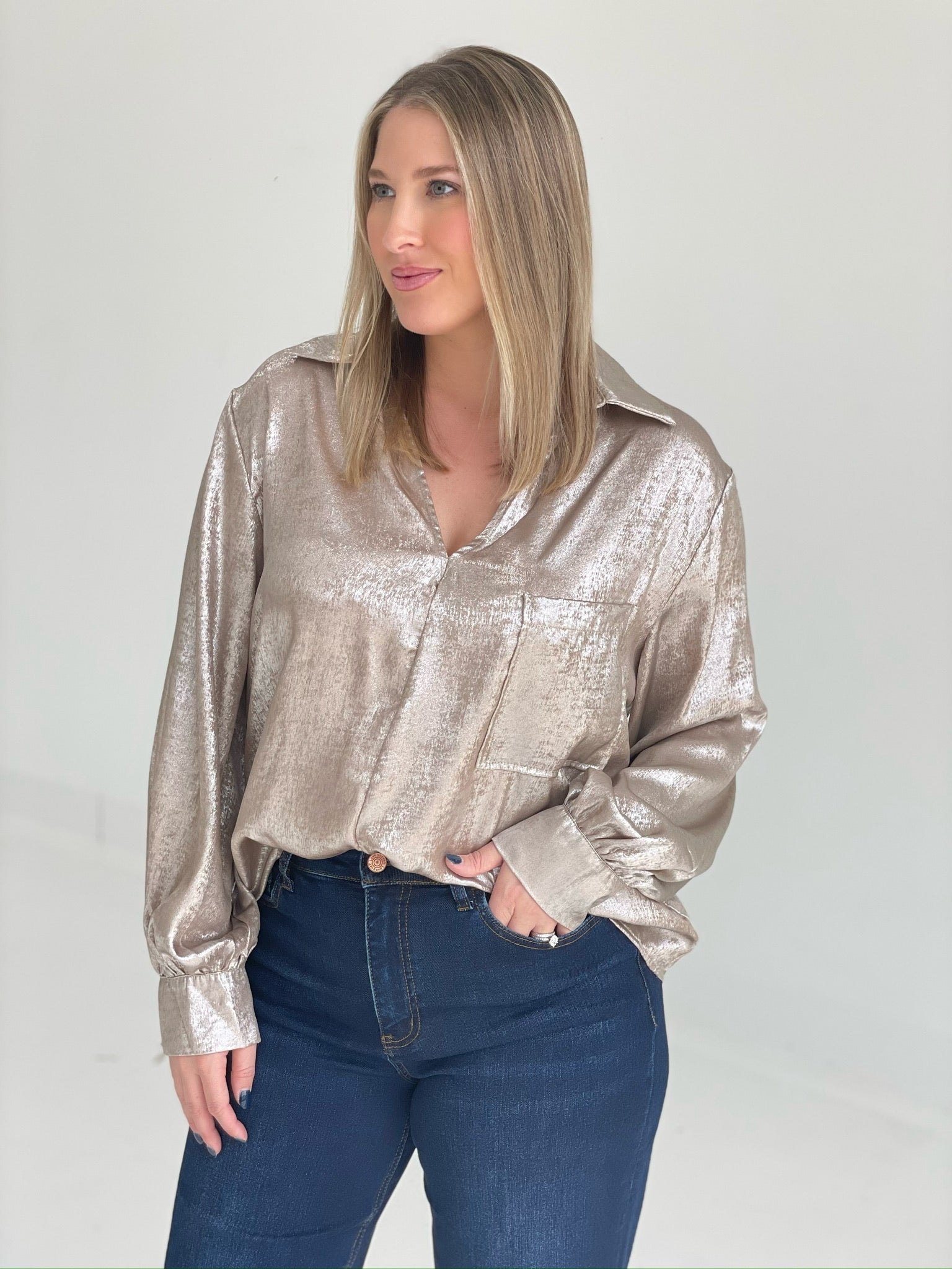 Brighter Day Blouse - Taupe