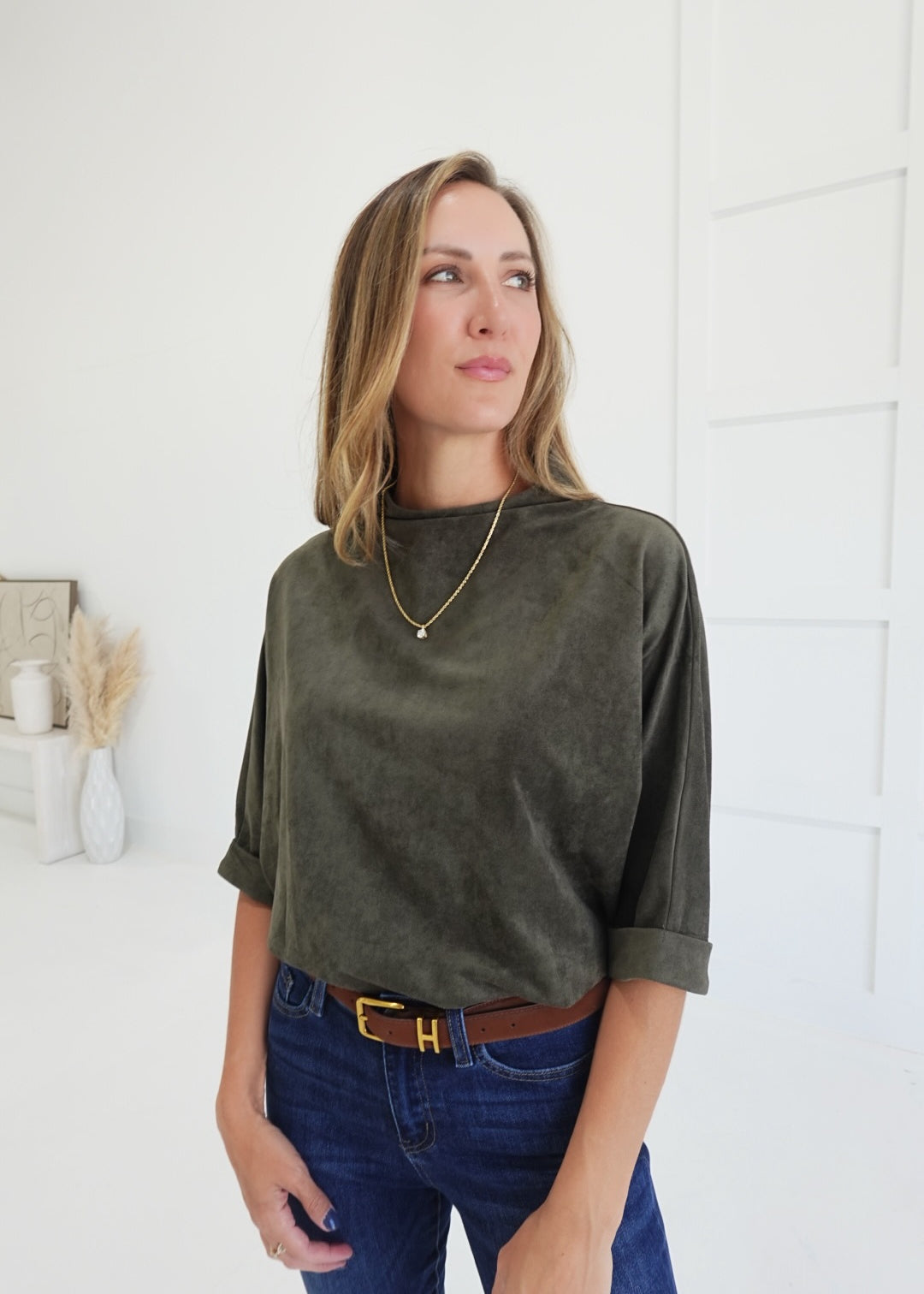 Hometowns in Fall Top - Olive