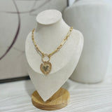 Etched Heart Necklace