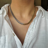 Shiny Two-Tone Chain Necklace