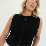 Twisted Games Knit Top - Black