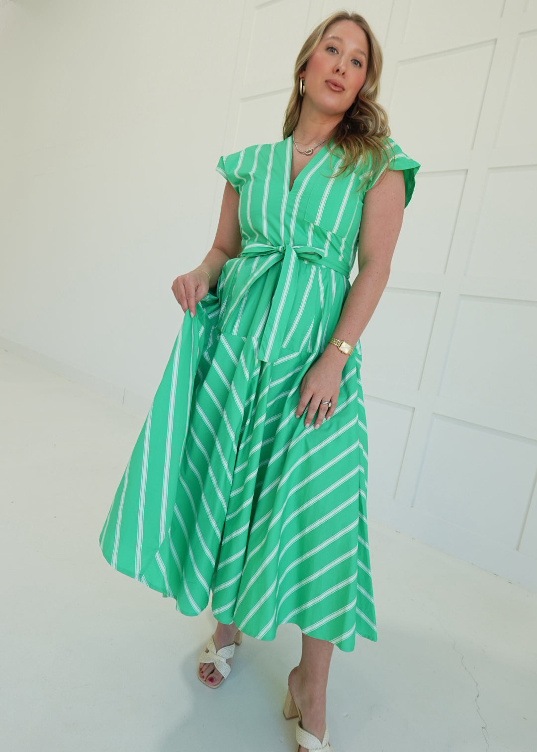 Petra Midi Dress - Kelly Green