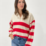 Full Of Cheer Striped Sweater - Red *CM