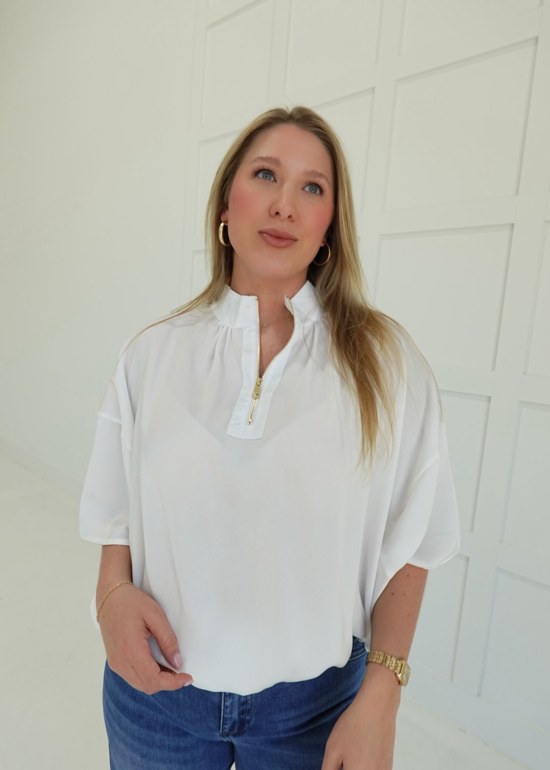 Playful Elegance Blouse - Cream