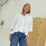 Perry Ruffle Blouse - White