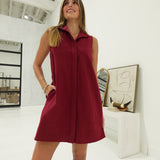 Ramona Mini Dress - Crimson