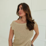 Nala Sweater Top - Lt khaki