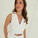 Inheritance Peplum Top - Off White