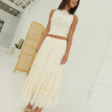 Plains Midi Skirt - Natural