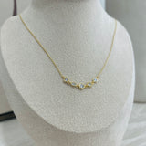Bezeled Bar Necklace - Gold