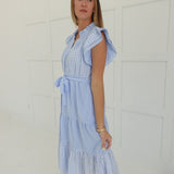 Tessie Midi Dress - Sky Blue
