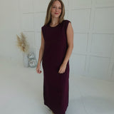 Amelia Midi Dress - Wine