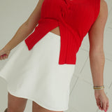 Entangled Sweater Top - Red