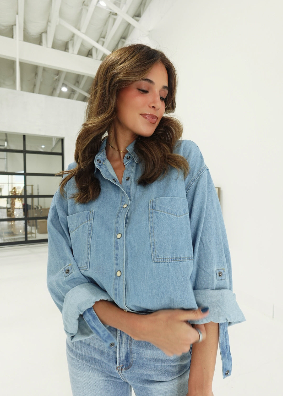 Western Chic Denim Top