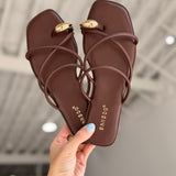 Hilly Toe Ring Sandal - Brown
